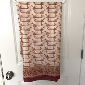 Pretty white and red saree. Worn once